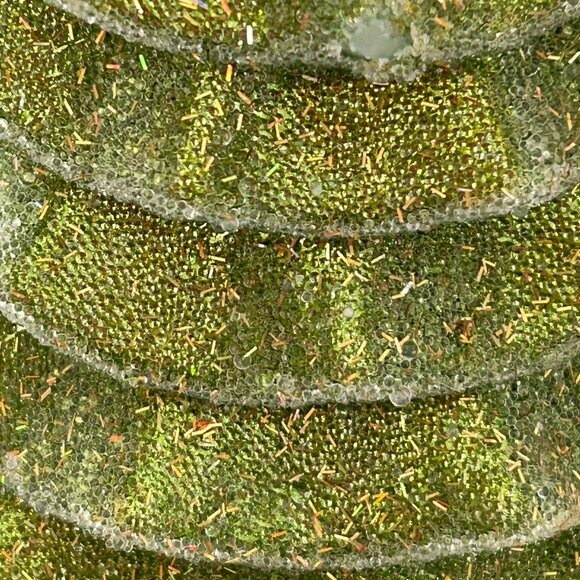 Large Lime Green Sparkly Christmas Tree Candle NEW UNUSED - Picture 8 of 11